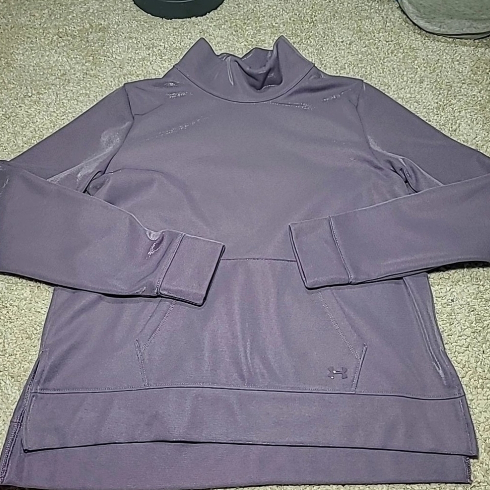 Under Armour Shimmering Lined Fleece Tunic Sweatshirt Sz MEDIUM mauve/Purple